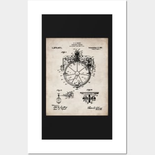 Gyrocompass Patent - Sailor Sailing Boat Lake House Art - Antique Posters and Art